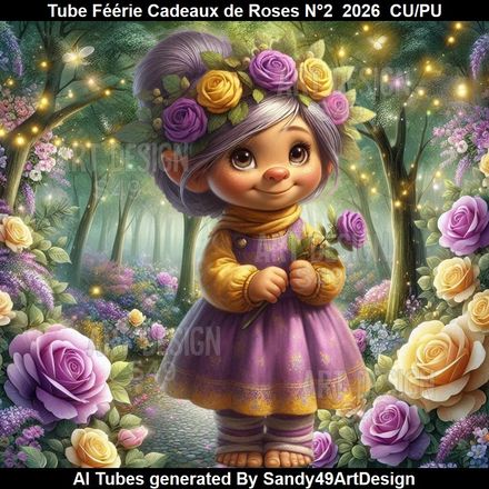 Tube Féérie Cadeaux de Roses N°2  2026