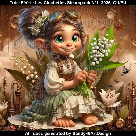 Tube Féérie Les Clochettes Steampunk N°1  2026