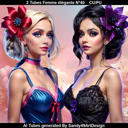 2 Tubes Femme Elégante N°40