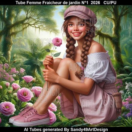 Tube Femme Fraicheur de jardin N°1  2026