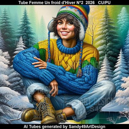 Tube Femme Un Froid d'Hiver N°2  2026