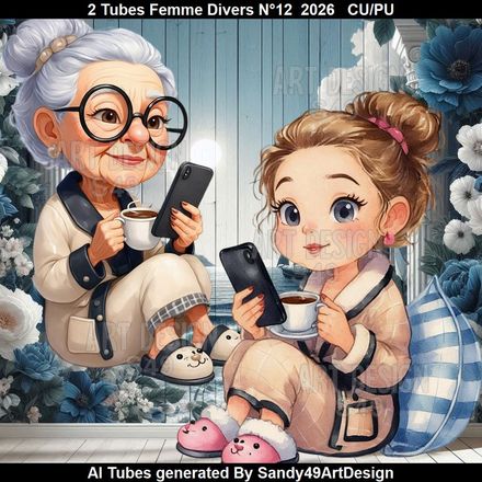 2 Tubes Femme Divers N°12  2026