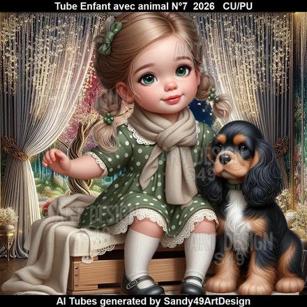 Tube Enfant avec animal N°7  2026