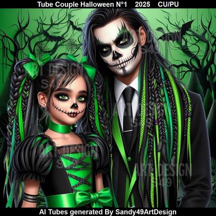 Tube Couple Halloween N°1    2025