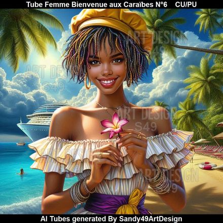Tube Femme Bienvenue aux Caraïbes N°6