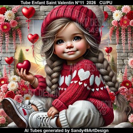 Tube Enfant Saint Valentin N°11  2026