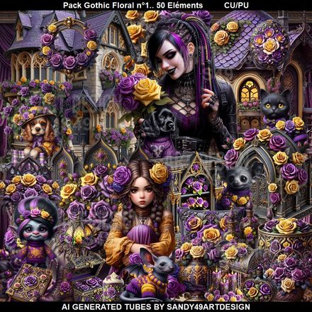 Pack Gothic Floral N°1