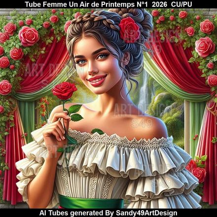 Tube Femme Un Air de Printemps N°1  2026