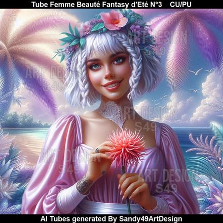 Tube Femme Beauté Fantasy d&#x27;Eté N°3