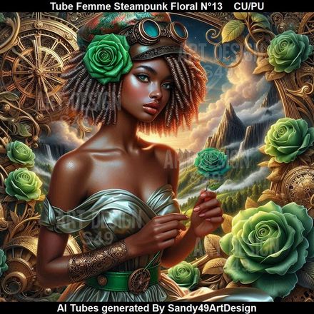 Tube Femme Steampunk Floral N°13