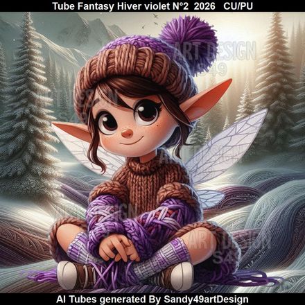 Tube Fantasy Hiver violet N°2  2026