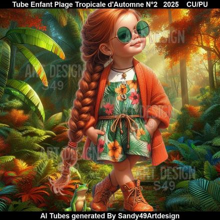 Tube Enfant Plage Tropicale d&#x27;Automne N°2   2025