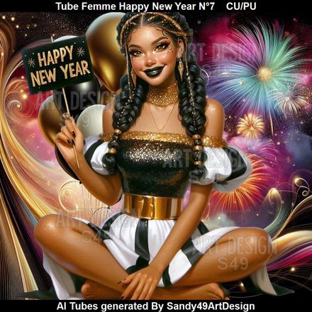 Tube Femme Happy New Year N°7