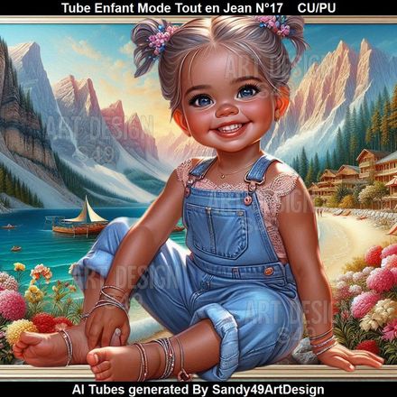 Tube Enfant Mode Tout en Jean N°17