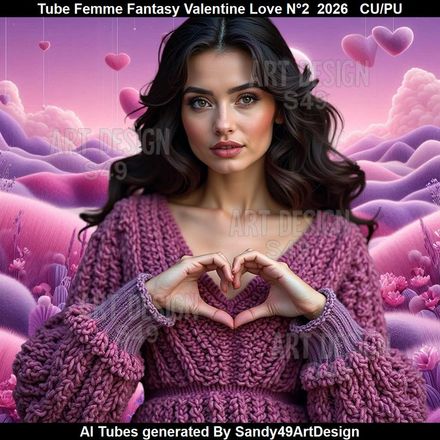 Tube Femme Fantasy Valentine Love N°2  2026