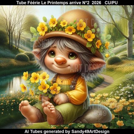 Tube Féérie Le Printemps arrive N°2  2026