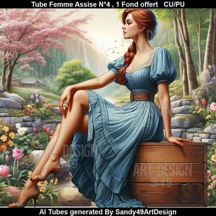 Tube Femme Assise N°4