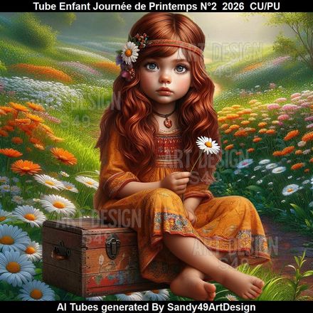 Tube Enfant Journée de Printemps N°2  2026