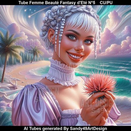 Tube Femme Beauté Fantasy d&#x27;Eté N°5