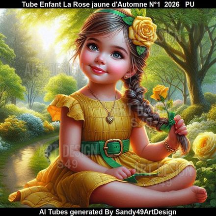 Tube Enfant La Rose jaune d'Automne N°1  2026