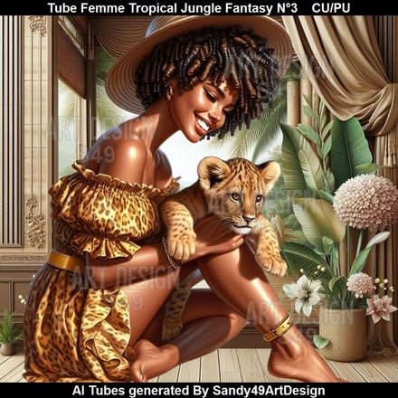 Tube Femme Tropical Jungle Fantasy N°3