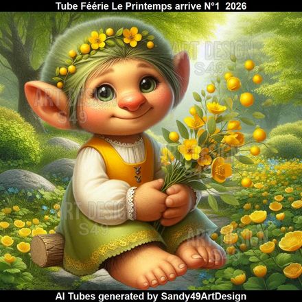 Tube Féérie Le Printemps arrive N°1  2026