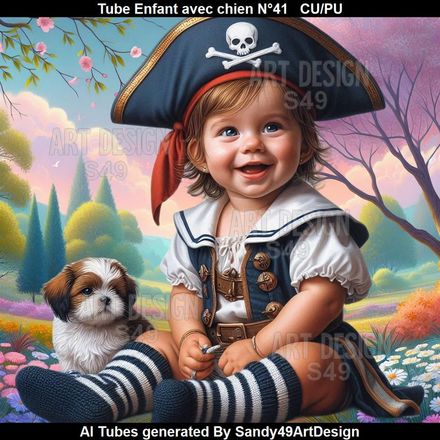 Tube Enfant avec chien N°41