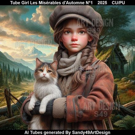  Tube Girl Les Misérables d'Automne N°1   2025