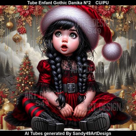 Tube Enfant Gothic Danika N°2   2025
