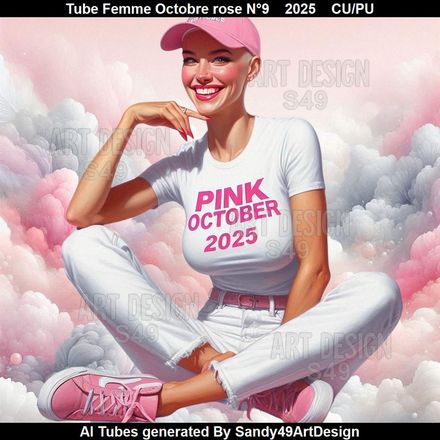Tube Femme Octobre rose N°9    2025