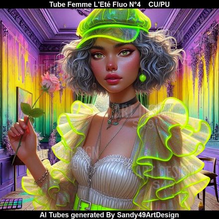 Tube Femme l&#x27;Eté en Fluo N°4
