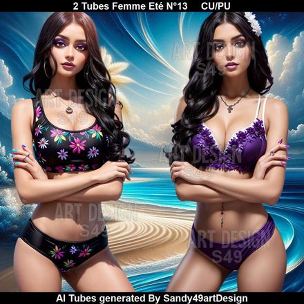 2 Tubes Femme Eté N°13