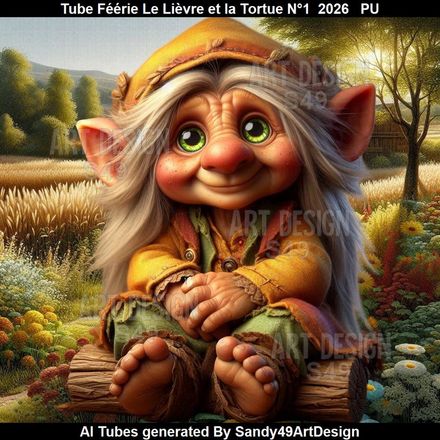 Tube Féérie Le Lièvre et la Tortue N°1  2026