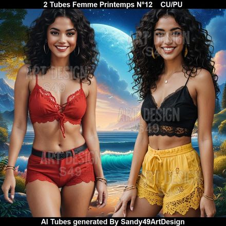 2 Tubes Femme Printemps N°12