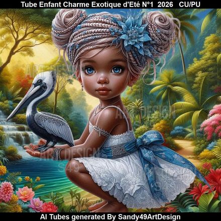 Tube Enfant Charme Exotique d'été N°1  2026