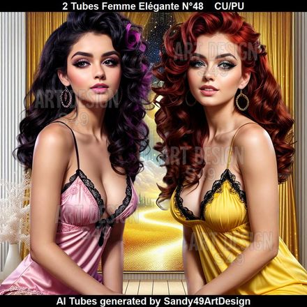 2 Tubes Femme Elégante N°48