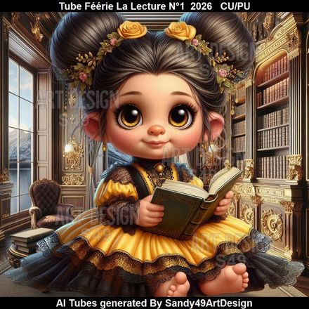 Tube Féérie La Lecture N°1  2026