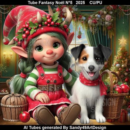 Tube Fantasy Noël N°5  2025