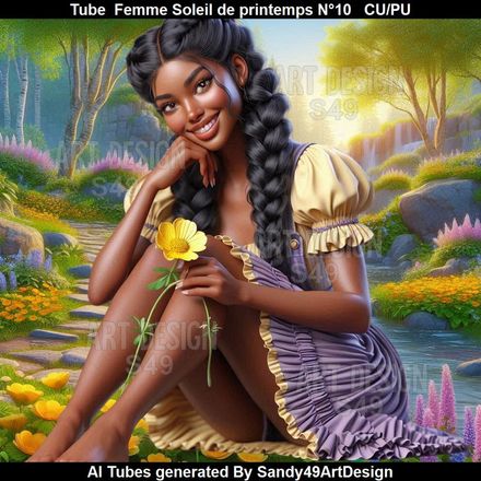 Tube Femme Soleil de printemps N°10