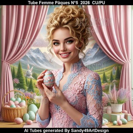 Tube Femme Pâques N°5  2026