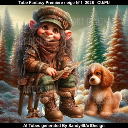 Tube Fantasy Première neige N°1  2026