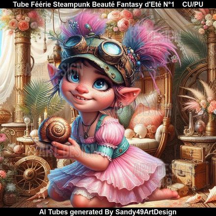 Tube Féérie Steampunk Beauté Fantasy d&#x27;Eté N°1
