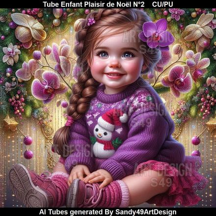 Tube Enfant Plaisir de Noël N°2
