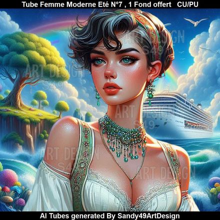 Tube Femme Moderne Eté N°7