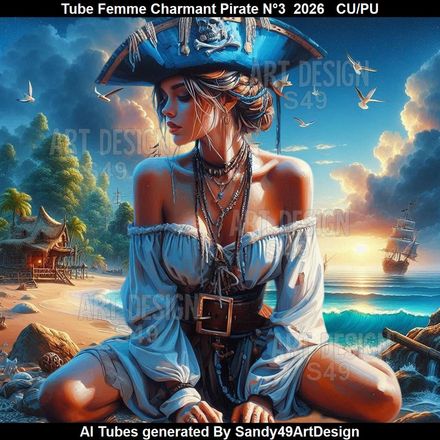 Tube Femme Charmant Pirate N°3  2026