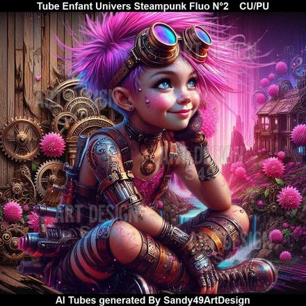 Tube Enfant Univers Steampunk Fluo N°2