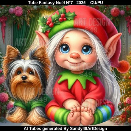 Tube Fantasy Noël N°7  2025