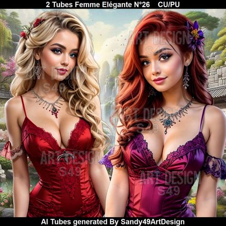 2 Tubes Femme Elégante N°26
