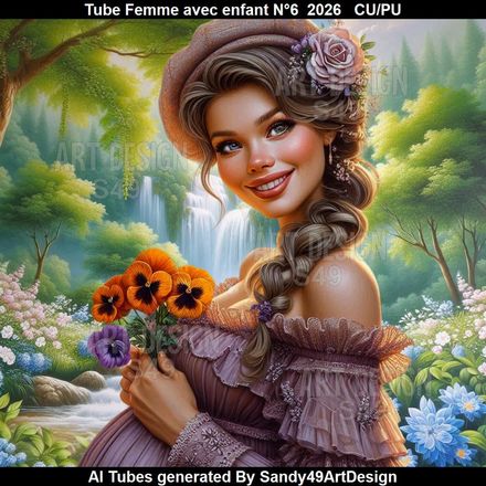 Tube Femme avec enfant N°6  2026