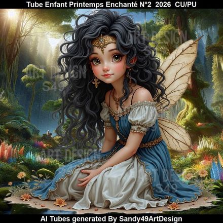Tube Enfant Printemps Enchanté N°2  2026